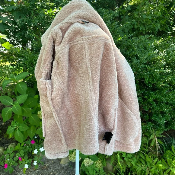 Love Token Natasha Faux Suede Sherpa Moto Jacket Medium - Picture 10 of 12